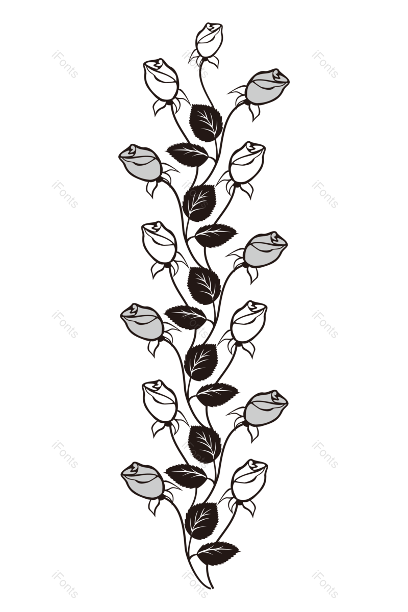 花纹图片,图案元素,复古花纹PNG,玫瑰花免抠素材